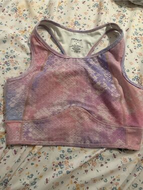 torrid Pastel Pink and Lavender mermaid print Sports Bra